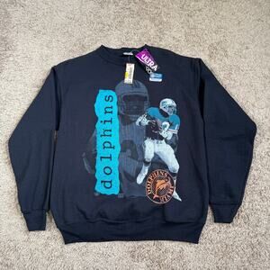 NWT Vintage Miami Dolphins Salem Sweatshirt Crewneck Size Medium 90s NFL